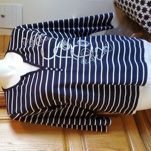 Alfred Dunner blue/white top